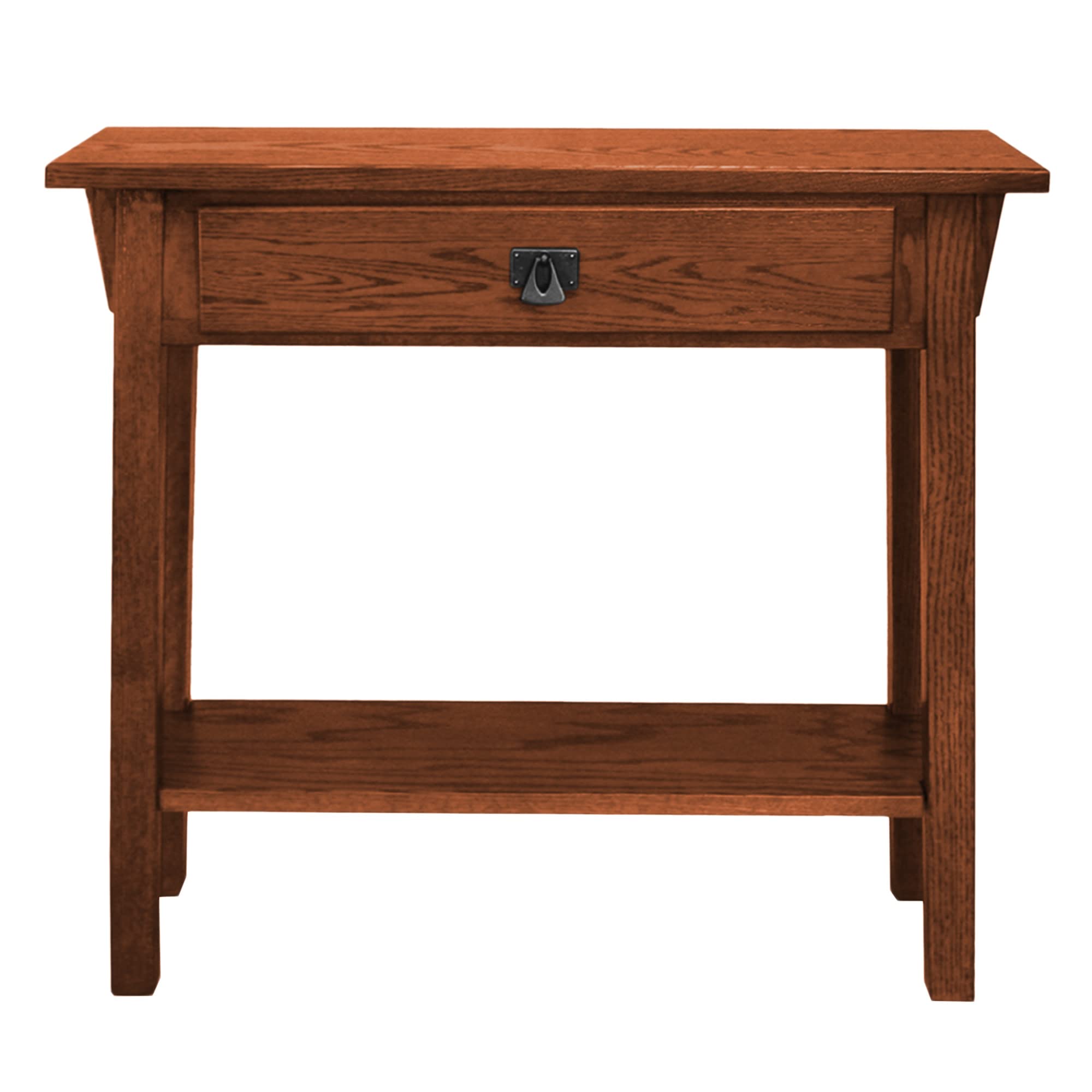 Leick Home Mission Console Table, Solid Wood, 1 Storage Drawer, Bottom Display Shelf, Narrow Depth, Easy-Assembly, For Living Ro