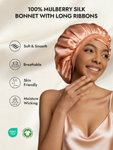 [Coral Pink] SilkSilky  Sleep Cap 002