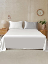 [LightGray+White] SilkSilky  25Momme Bedding Set 001