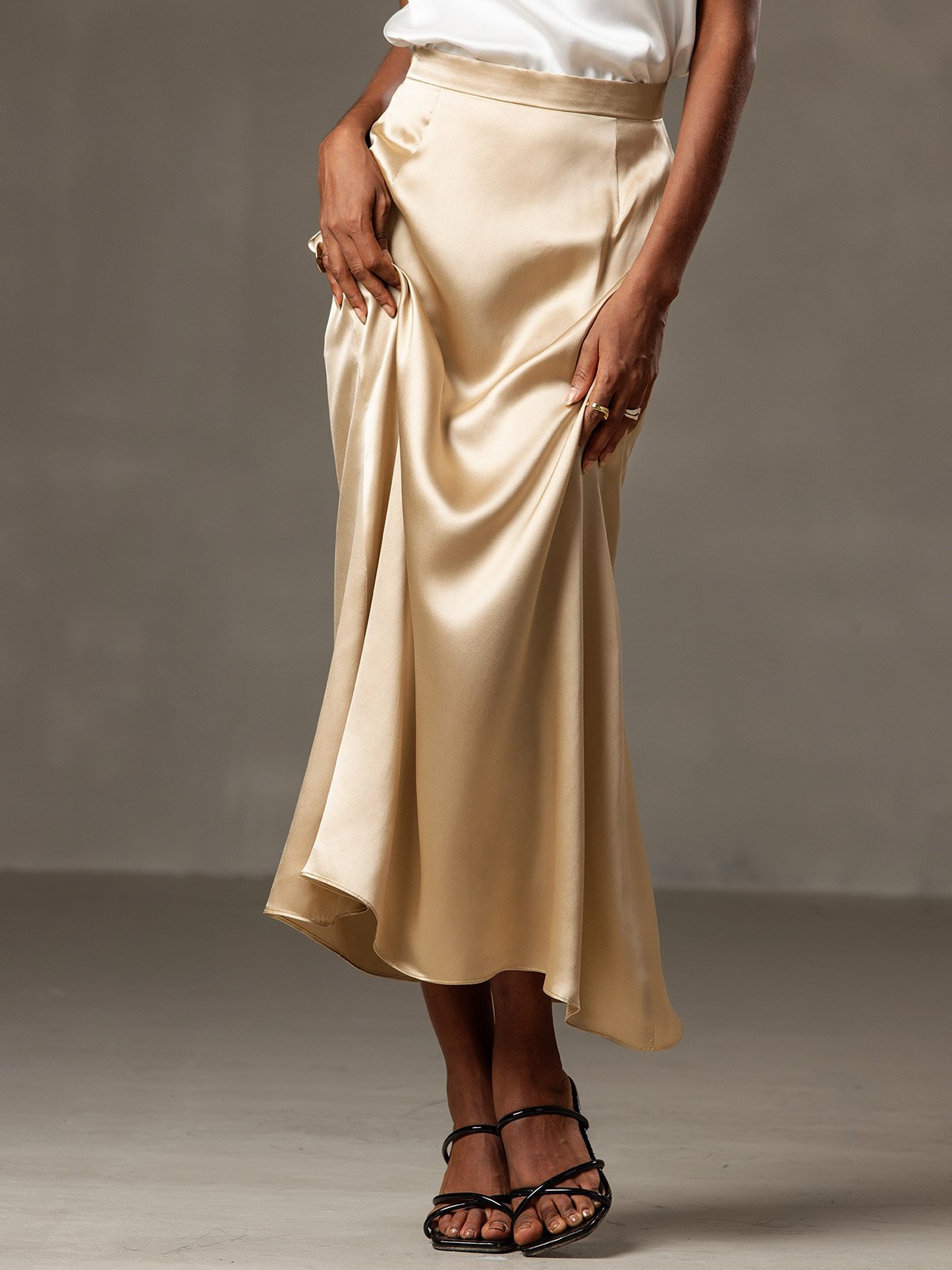 [Champagne] SilkSilky  Skirt 001