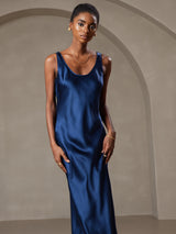 [Dark Blue] SilkSilky  Sleeveless Dress 003