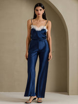 [Dark Blue] SilkSilky  Spaghetti Strap V Neck Camisole Top 005