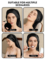 [Black] SilkSilky  Sleep Cap 007