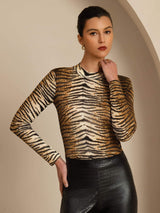 [Tiger] SilkSilky  Long Sleeve Women's T-Shirt 001