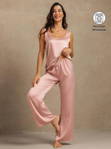 [Peach Skin] SilkSilky  Sleeveless Women's Pajamas 001