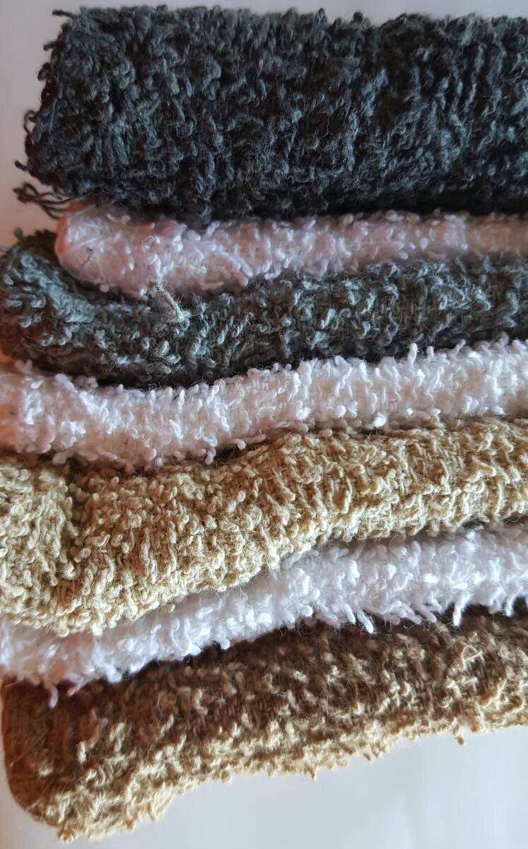 Mainstays Assorted Multicolor Cotton Terry Thin Washcloths 11" x 11" 18 Pack