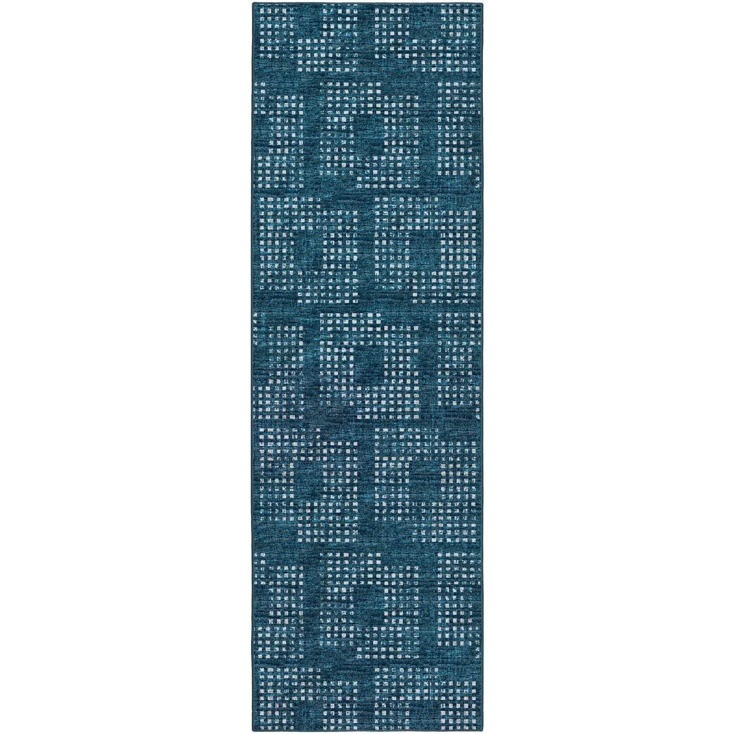 Delano Da1 Blue Transitional Rug Runner 2' 6" X 12'