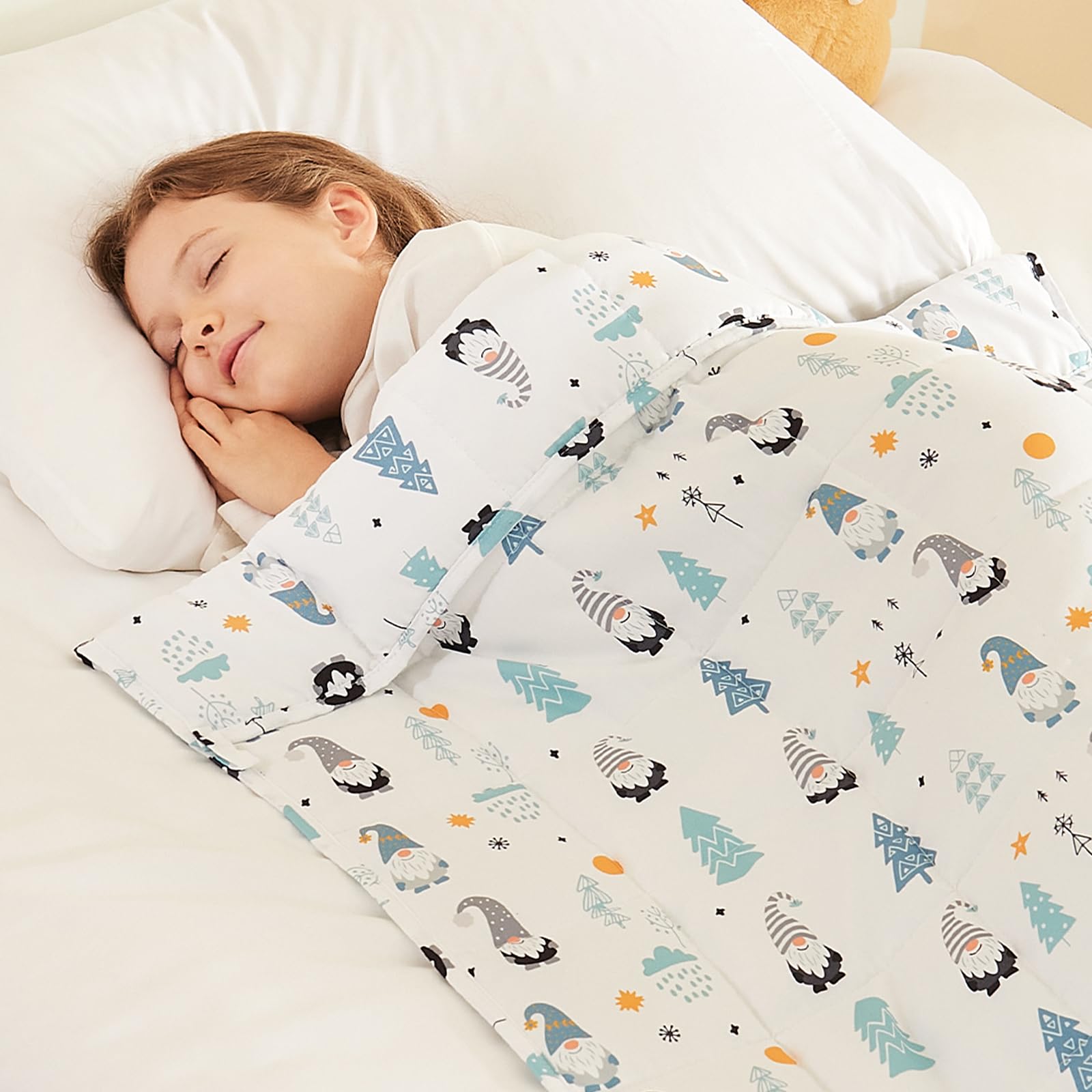 HOSUKKO Weighted Blanket - 7 lbs Fairy Heavy Blanket - Breathable Blanket(41 * 60 inches, 7 lbs)