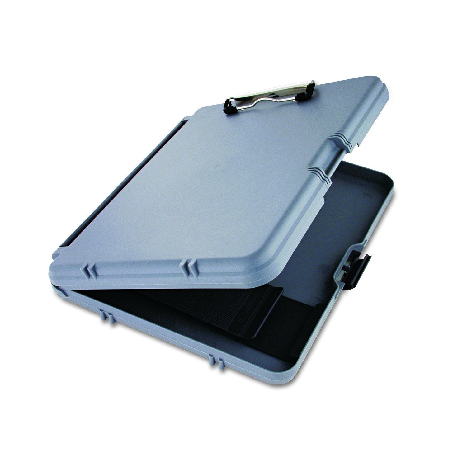 Saunders Workmate 00470 Plastic Storage Clipboard - Gray, Letter Size Plastic Form Holder, 8.5 X 12 Inches, With Low Profile Cli