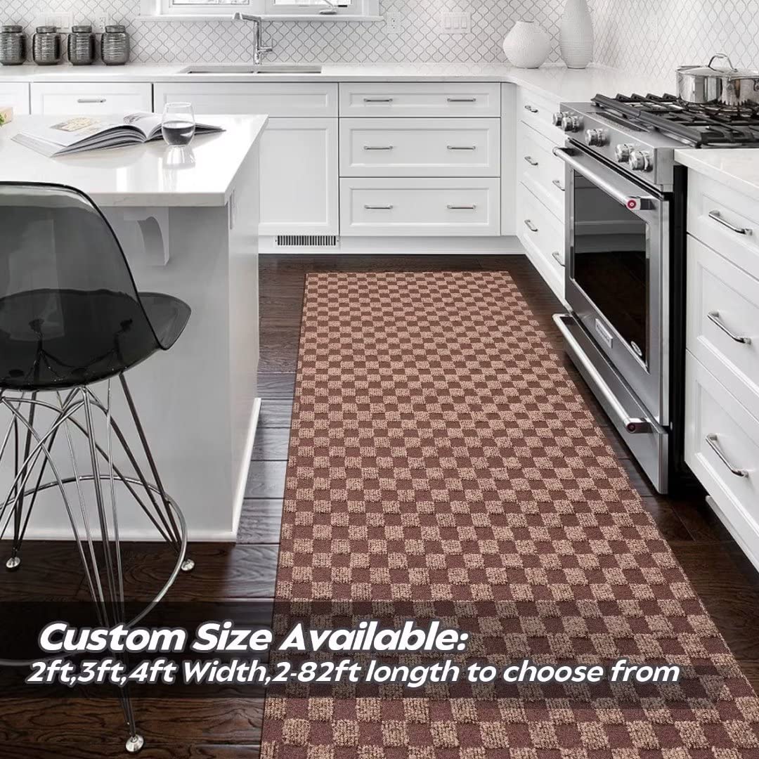 Gotohipi Runner Rug 3'X40'Indoor Outdoor Utility Carpet,Area Rugs With Non Slip Rubber Backing For Hallway Kitchen Entryway Balc