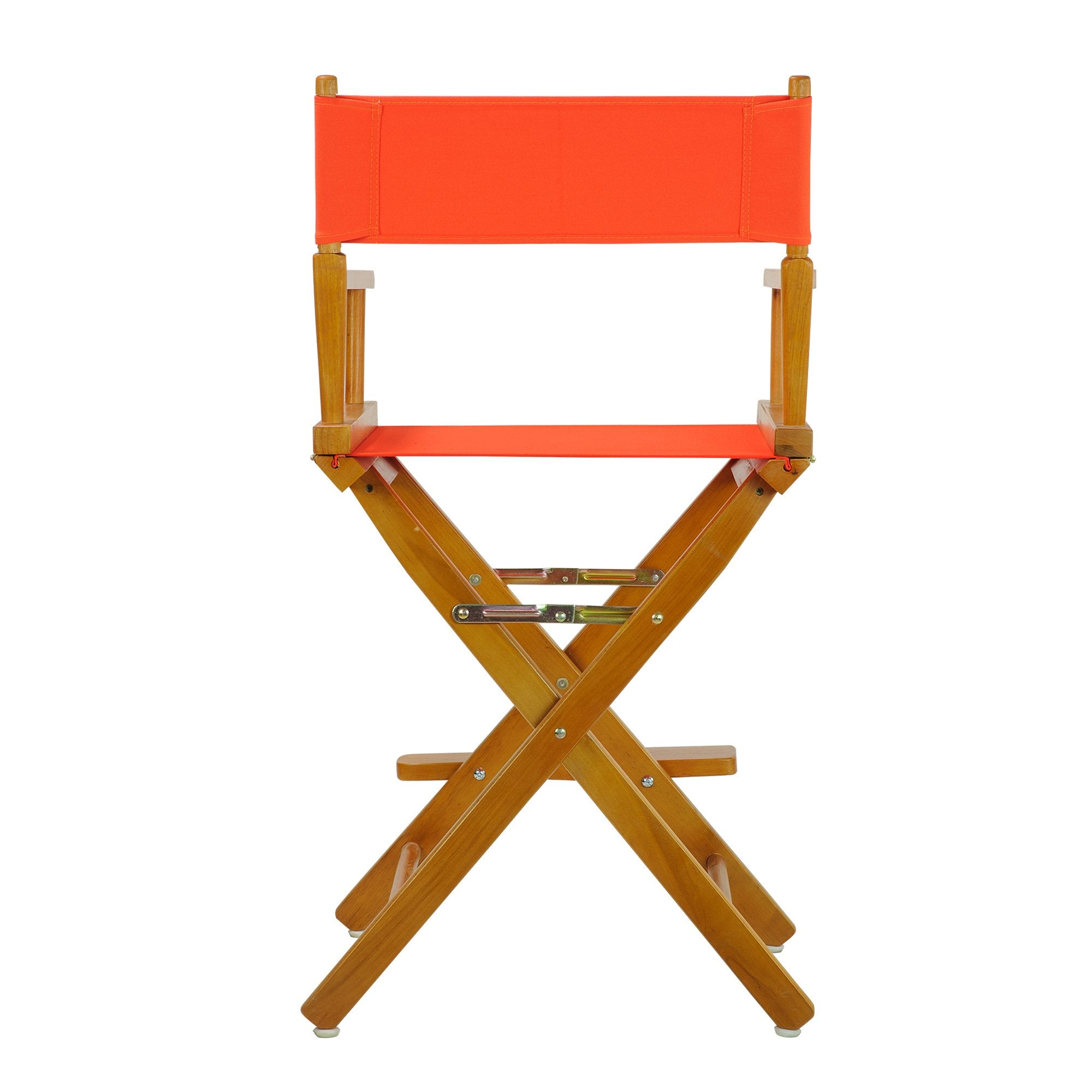 Casual Home Director'S Chair ,Honey Oak Frame/Orange Canvas,24" - Counter Height