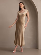[Champagne] SilkSilky  Cap Sleeve Dress 006