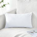 Artscope Luxury Velvet Pillow Covers Decorative Rectangle Pillowcases Soft Solid Cushion Cases For Couch Sofa Bedroom Car Decor 16X24 Inch White