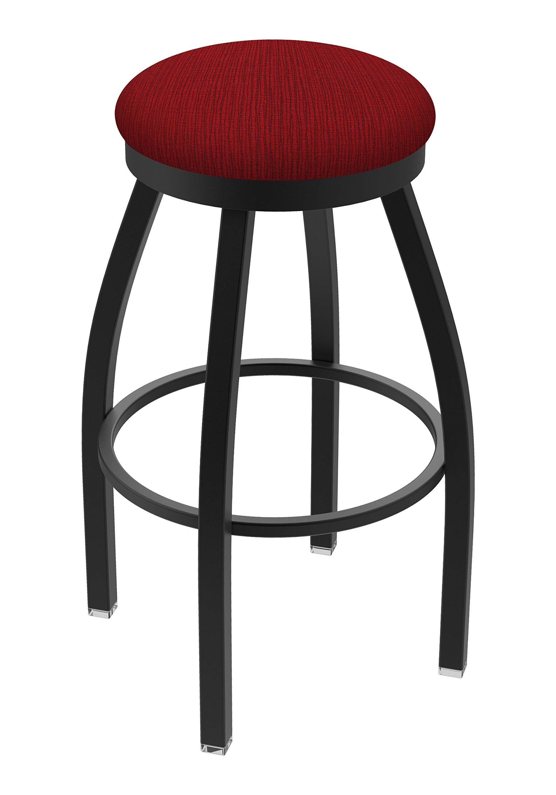 802 Misha 25 Swivel Counter Stool with Black Wrinkle Finish and Graph Ruby Seat