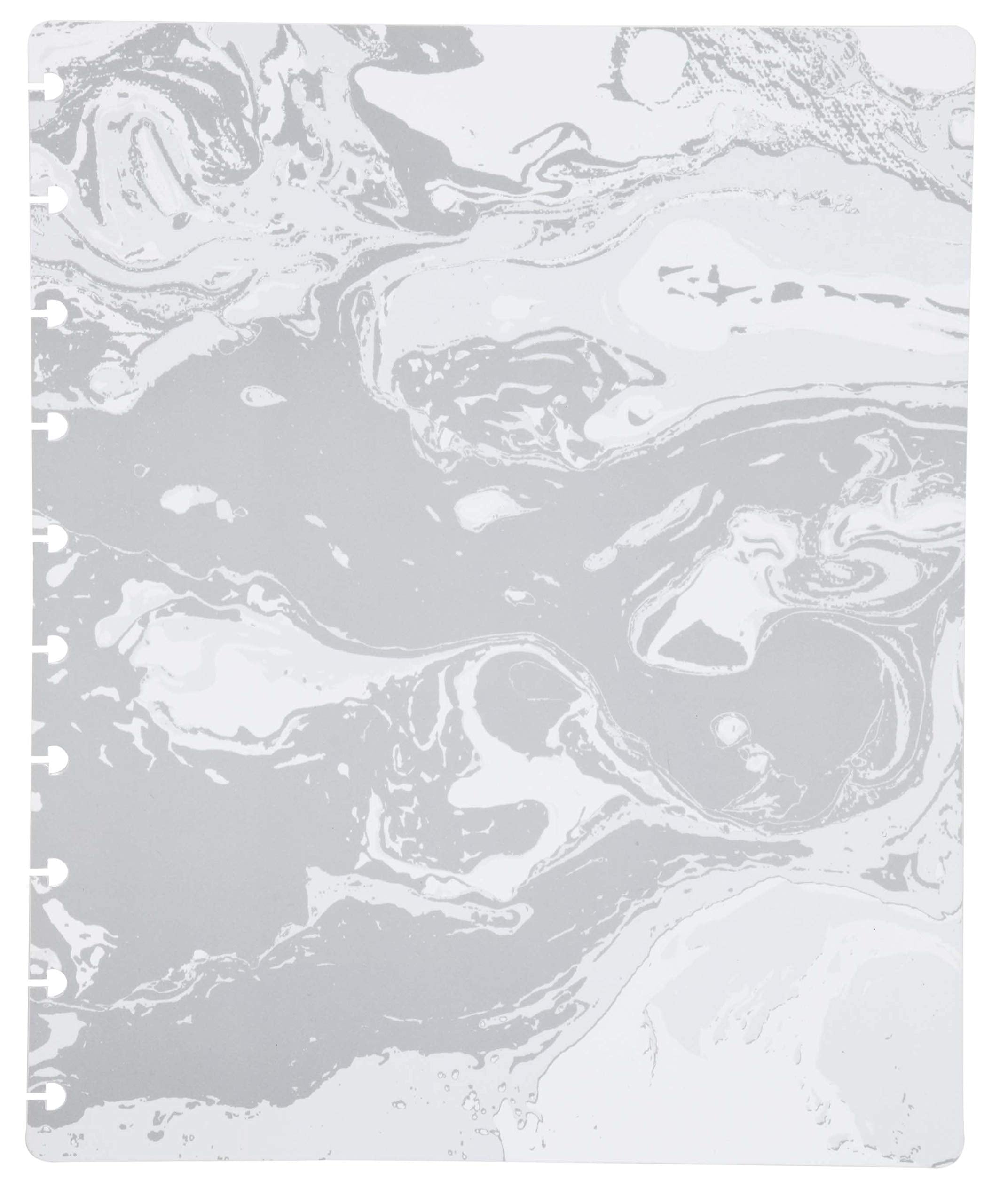 Talia Discbound Notebooks, Planner, Customizable, (Marble Flow Carrara, Junior (5.5In X 8.5In))