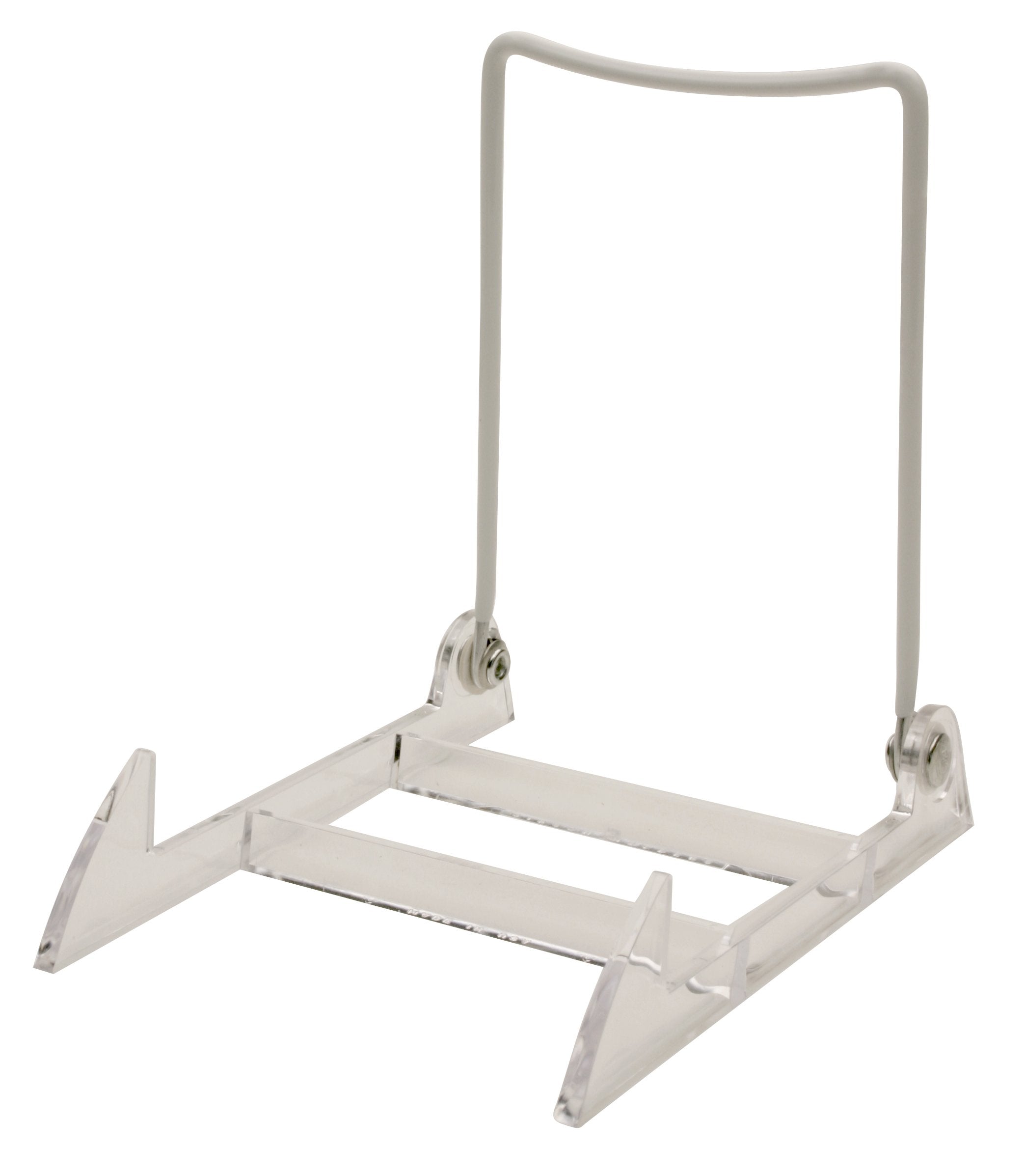 Gibson Holders Large 3PL Display Stand Clear Base/White Wire, Pack of 2