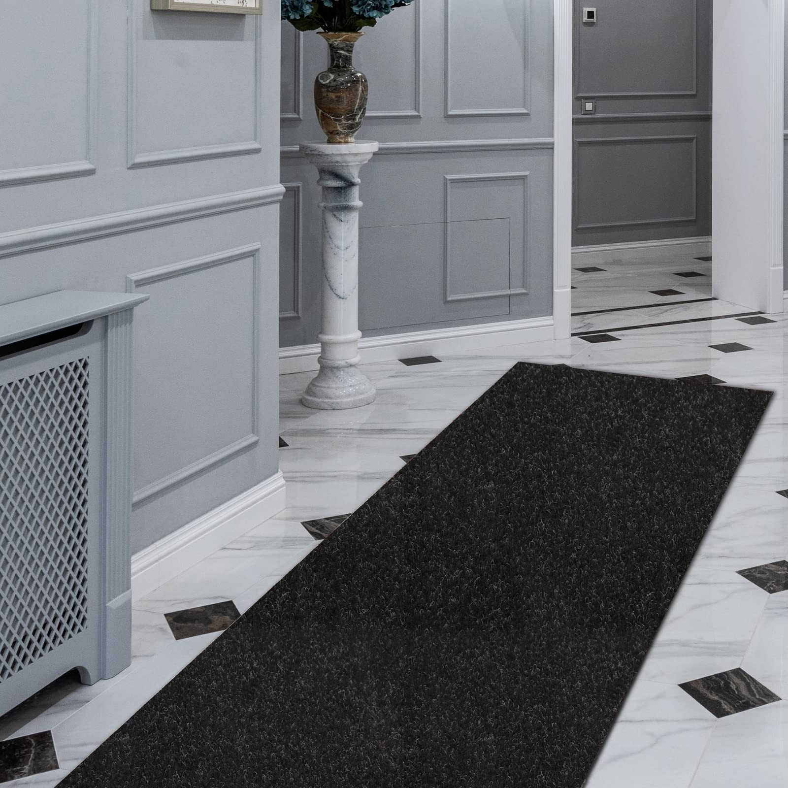 FREADEM Runner Rugs 4' x 49' Indoor Outdoor Carpet Runner, Area Rugs with Anti-Slip Rubber Backing for Aisle Hallway Balcony Gar