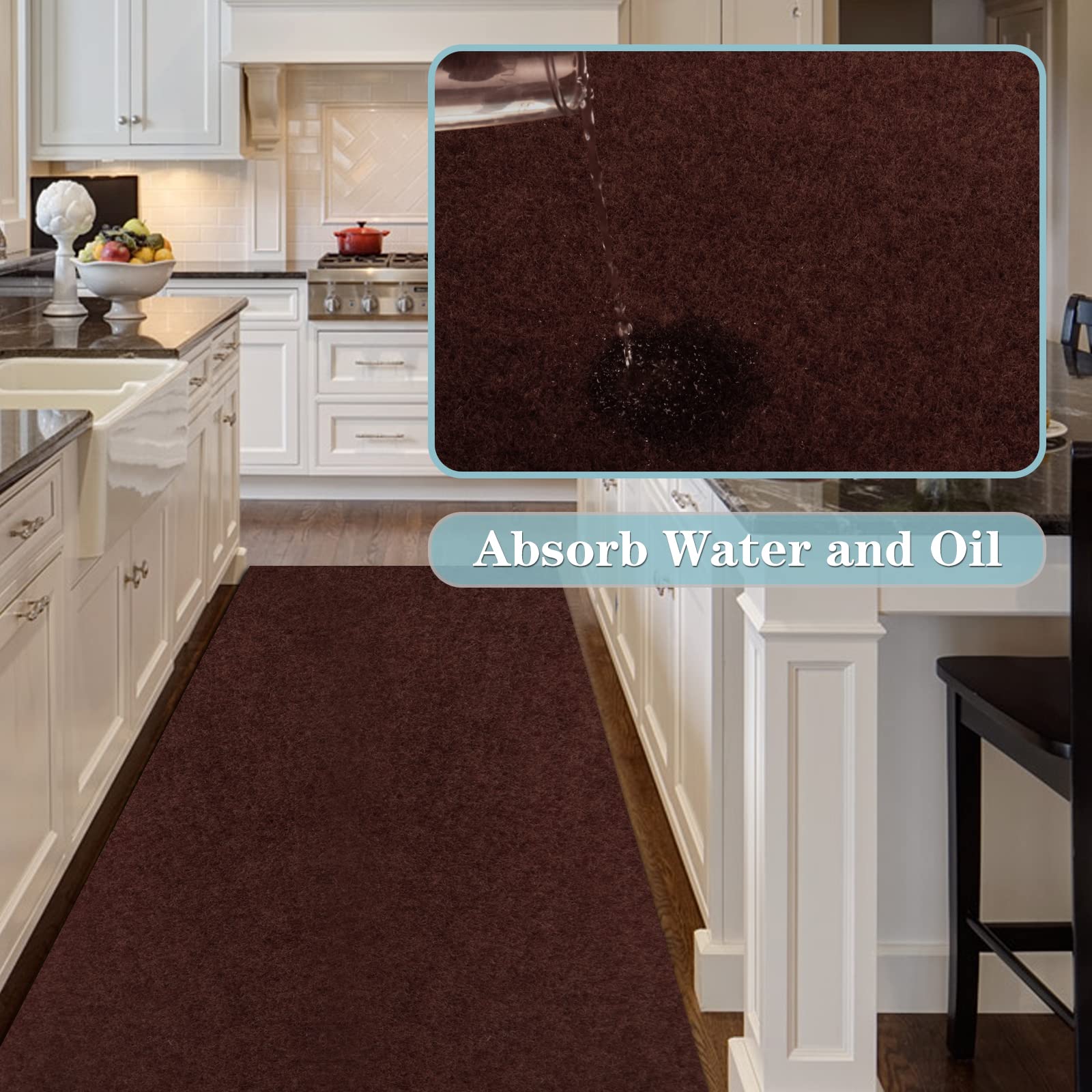 Runner Rug 3Ft X 66Ft, Ayoha 2'-82' Utility Carpet Runner For Entryway Hallway Aisles Balcony Garages, Area Rugs With Non-Slip R