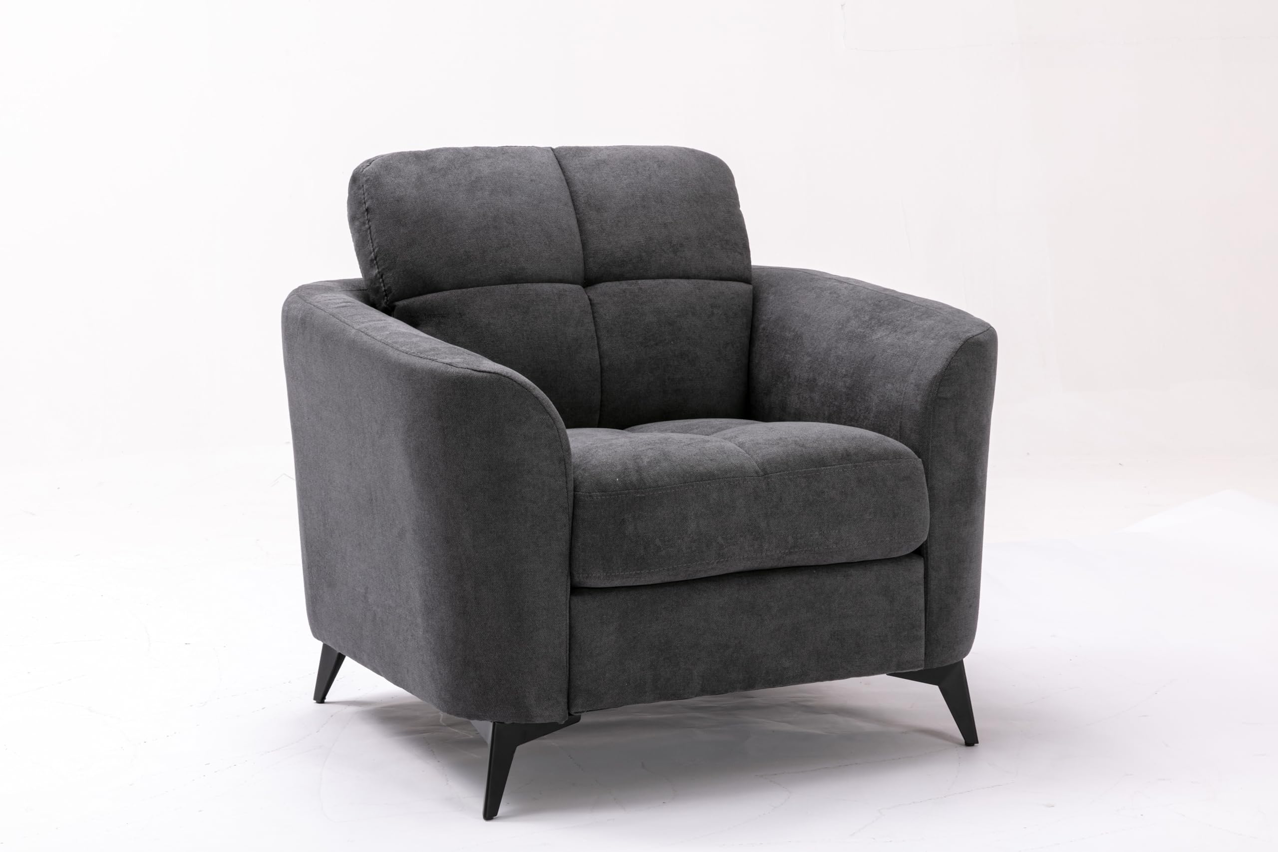 Lilola Home Callie Gray Velvet Fabric Chair