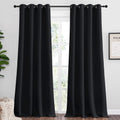 NICETOWN Halloween Patio Blackout Curtain Shades, 2 Panels, 55 inches x 102 inches, Black, Summer Home Decoration Thermal Insula