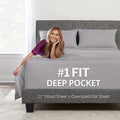 Dealuxe 21' Sheet Set - Twin 3 Piece Set - Calm Grey