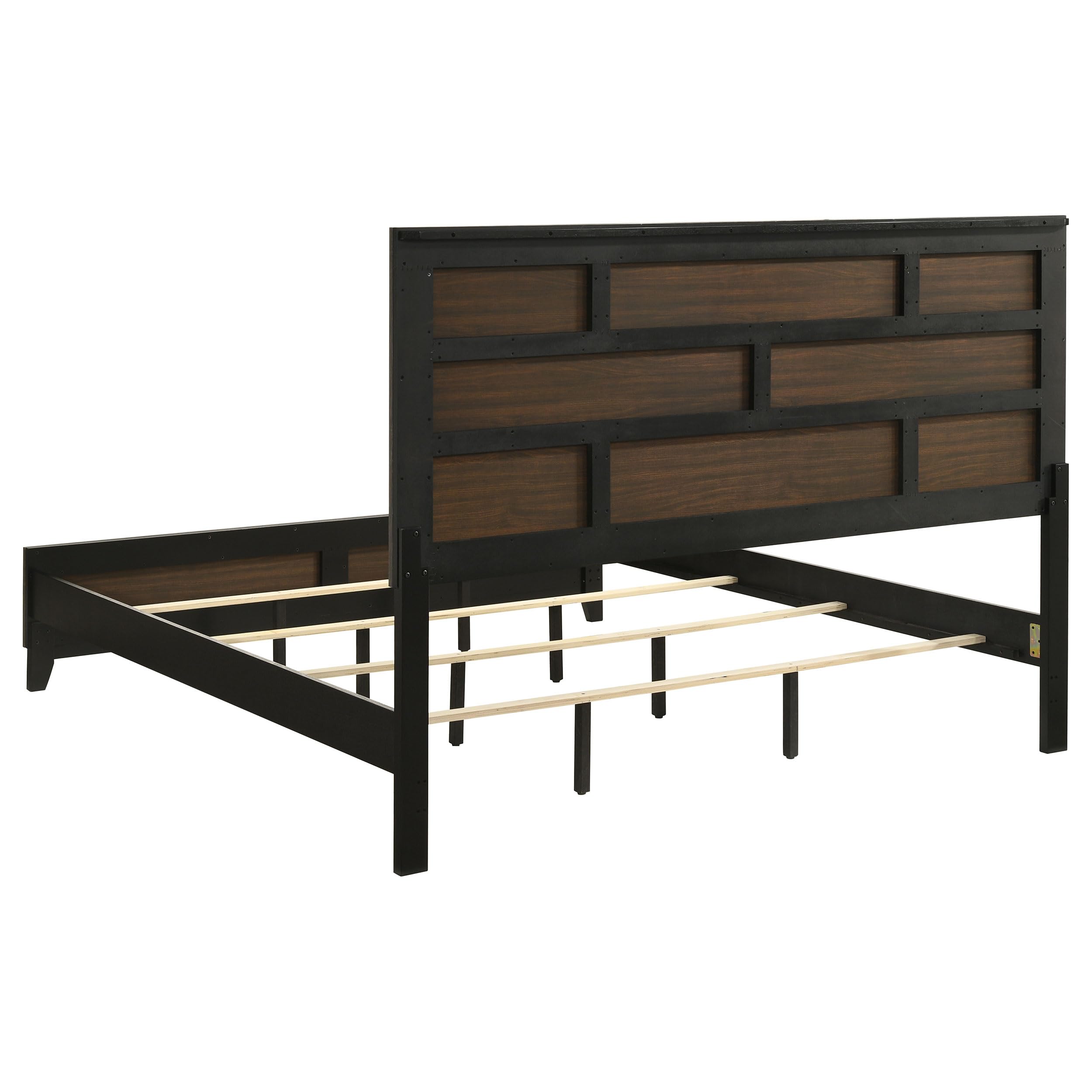 Coaster Home Furnishings Watson Transitional 5-Piece Bedroom Set Eastern King Size Panel Bed Frame 57-inch Headboard Grey Oak 212421KE-S5