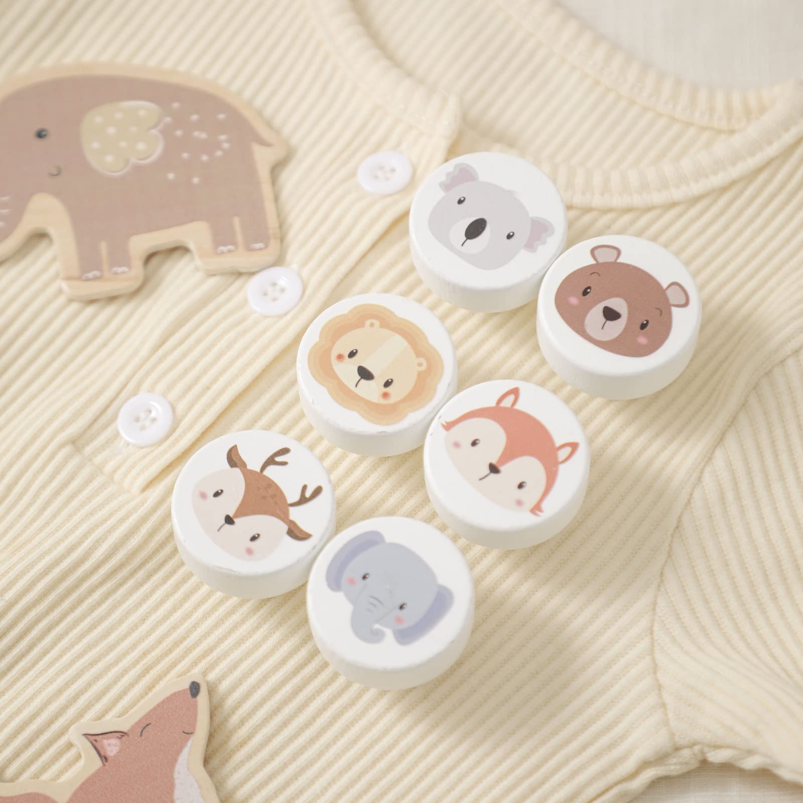 Wooden Animal Cabinet Knobs Decorative Wood Dresser Knobs with Screws Nursery Dresser Knobs for Kids Girls Boys Furniture Knobs 