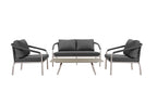 Pangea Home X-Chelsea 4 Gry Conversation Set, Grey