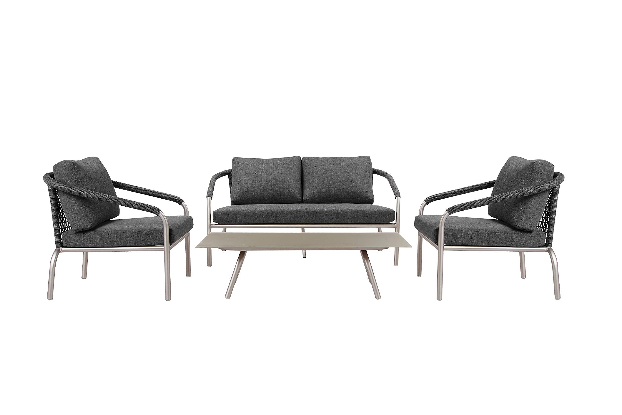 Pangea Home X-Chelsea 4 Gry Conversation Set, Grey