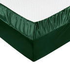 Treely Satin Sheets Full Size - 6 Piece Blackish Green Soft Satin Bed Sheet Set With Deep Pocket, 1 Fitted Sheet +1 Flat Sheet +