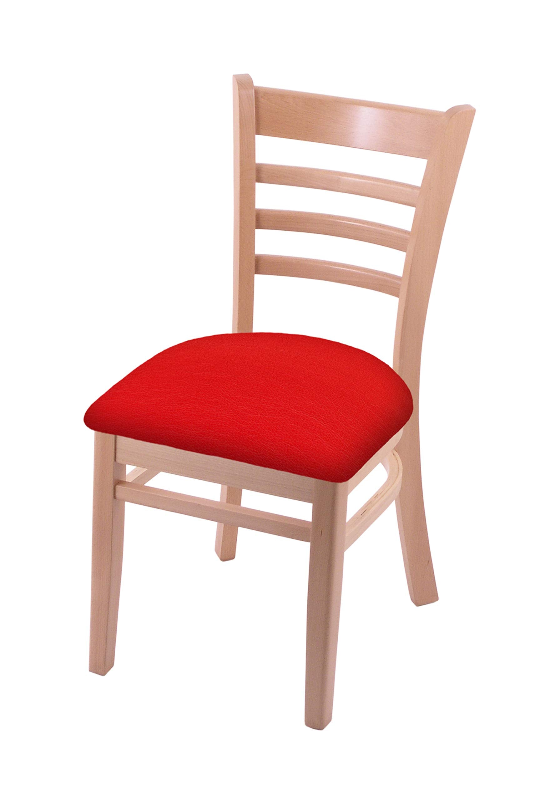 Holland Bar Stool Co. 3140 18 Chair with Natural Finish and Canter Red Seat