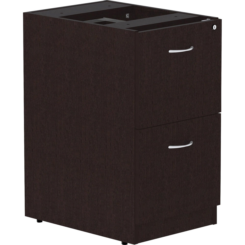 Lorell, LLR18221, Essentials Espresso Laminate Pedestal, 1 Each