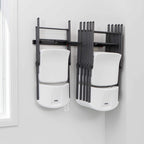 LIFETIME 80719 Wall Mounted Chair Rack Black Alloy Steel