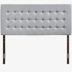 Modway Tinble Tufted Button Linen Fabric Upholstered Queen Headboard in Gray