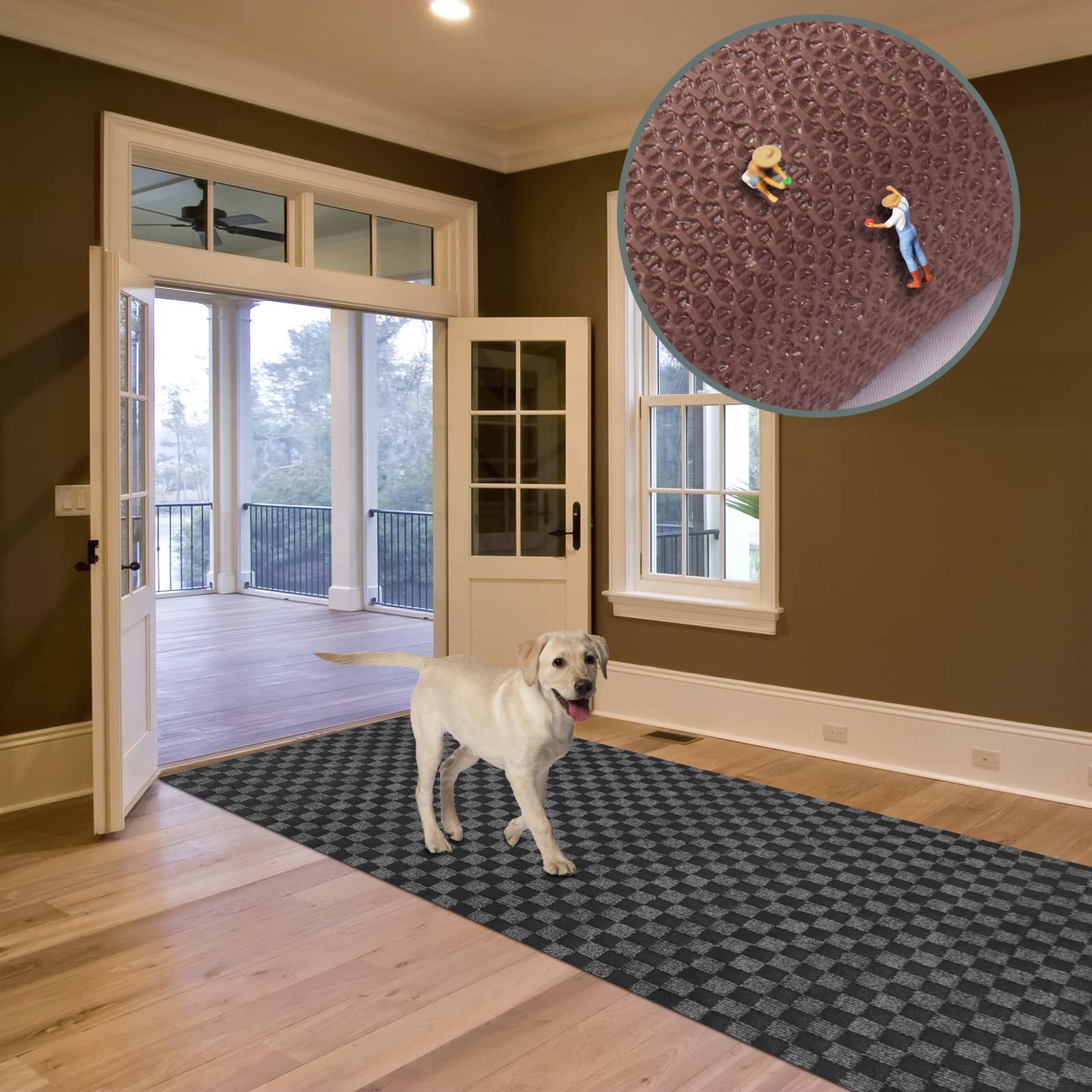 Custom Size Runner Rug 2 Ft X 12 Ft, Zgr 2-82Ft Carpet Runners Hallway Entryway Kitchen Garage Laundry Room Area Rugs With Non-S