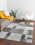 Unique Loom Autumn Collection Area Rug - Providence (6' 1'' x 9' Rectangle, Gray/ Ivory)