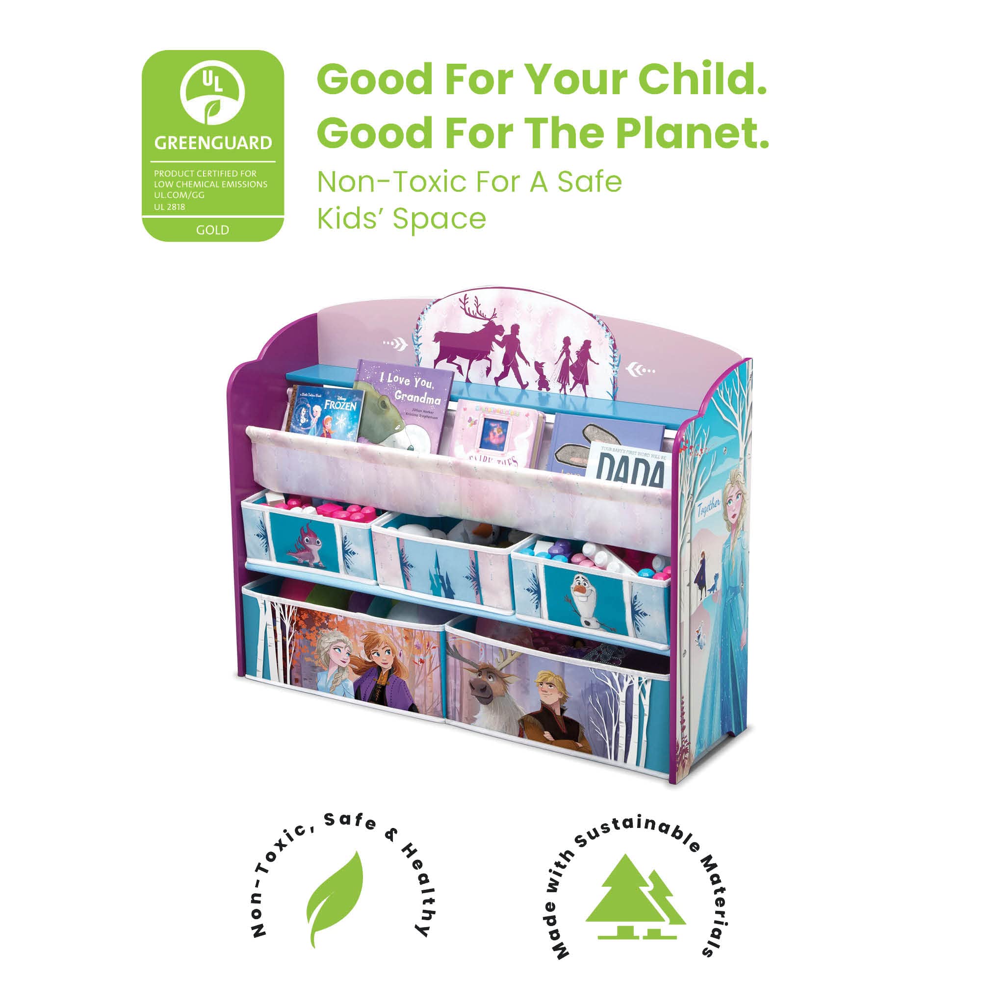 Delta Children Deluxe Toy And Book Organizer, Disney Frozen Ii