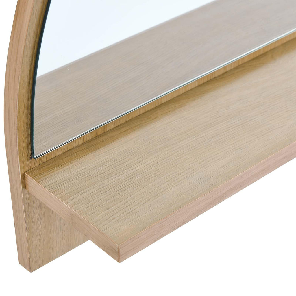 Modway EEI-6350-OAK Moonbeam Arched Mirror, Oak