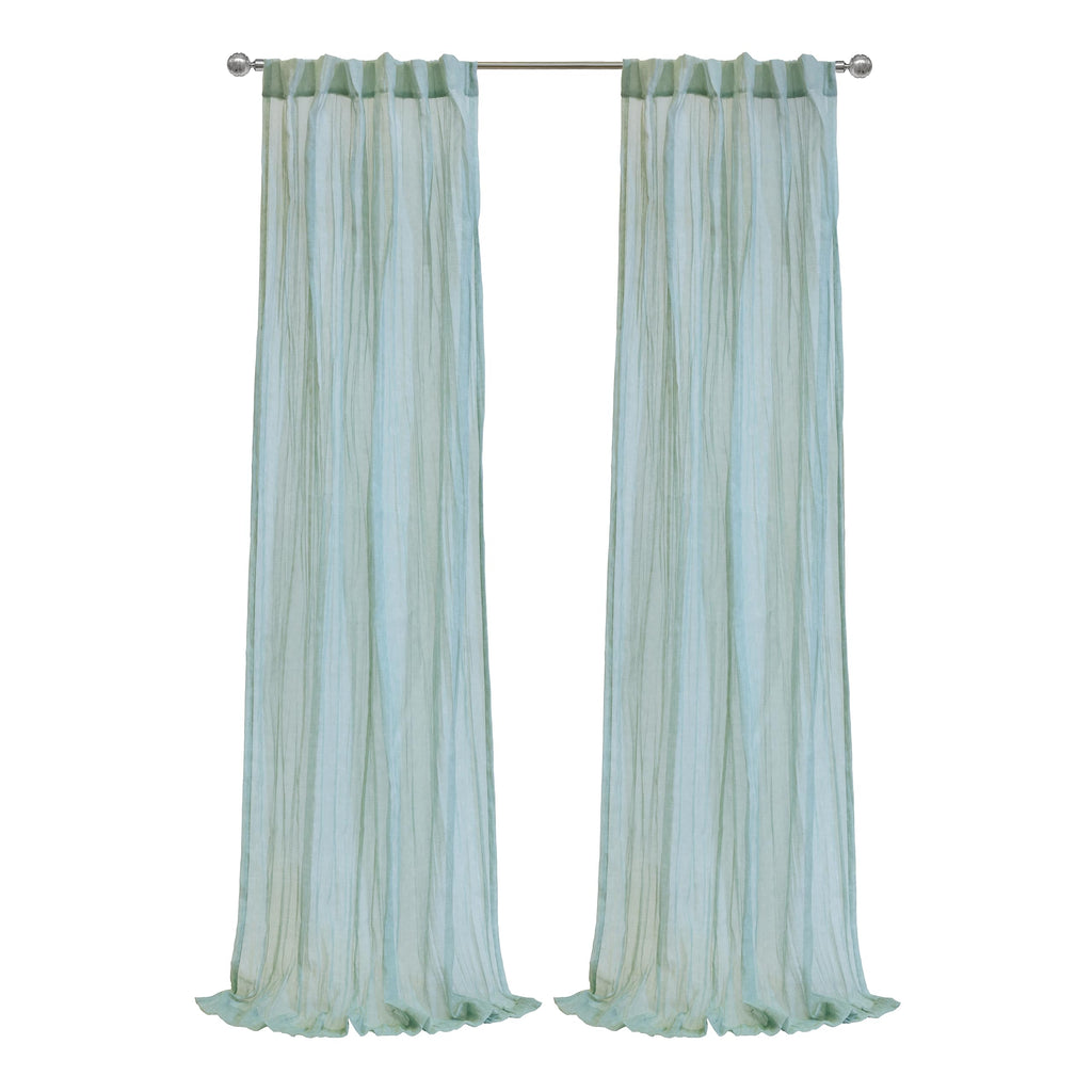 Richmark International Paloma Sheer Dual Header Curtain Panel 52 X 108 In Pale Thyme