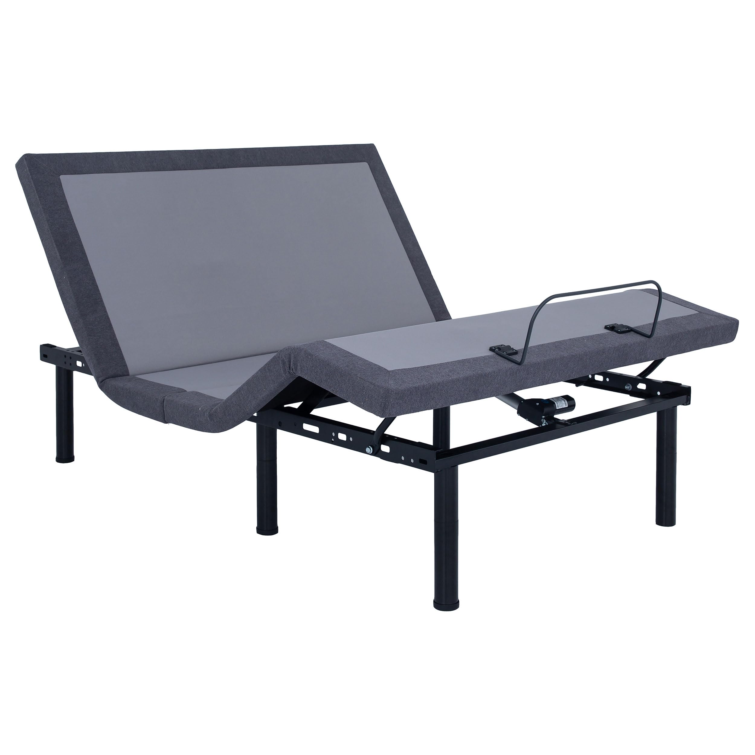 Coaster Home Furnishings Negan Contemporary Twin XL Extra Long Size Upholstered Adjustable Bed Base with Wireless Remote Massage Functionality and Dual USB Easy Assembly Black 350132TL