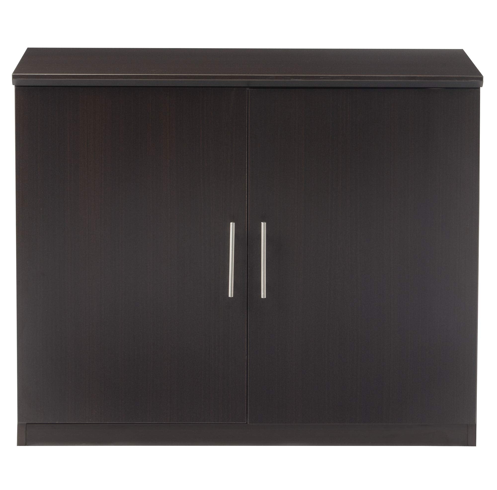 Safco Mayline MSCLDC Medina 2-Door Storage Cabinet, 36"W, Mocha Laminate