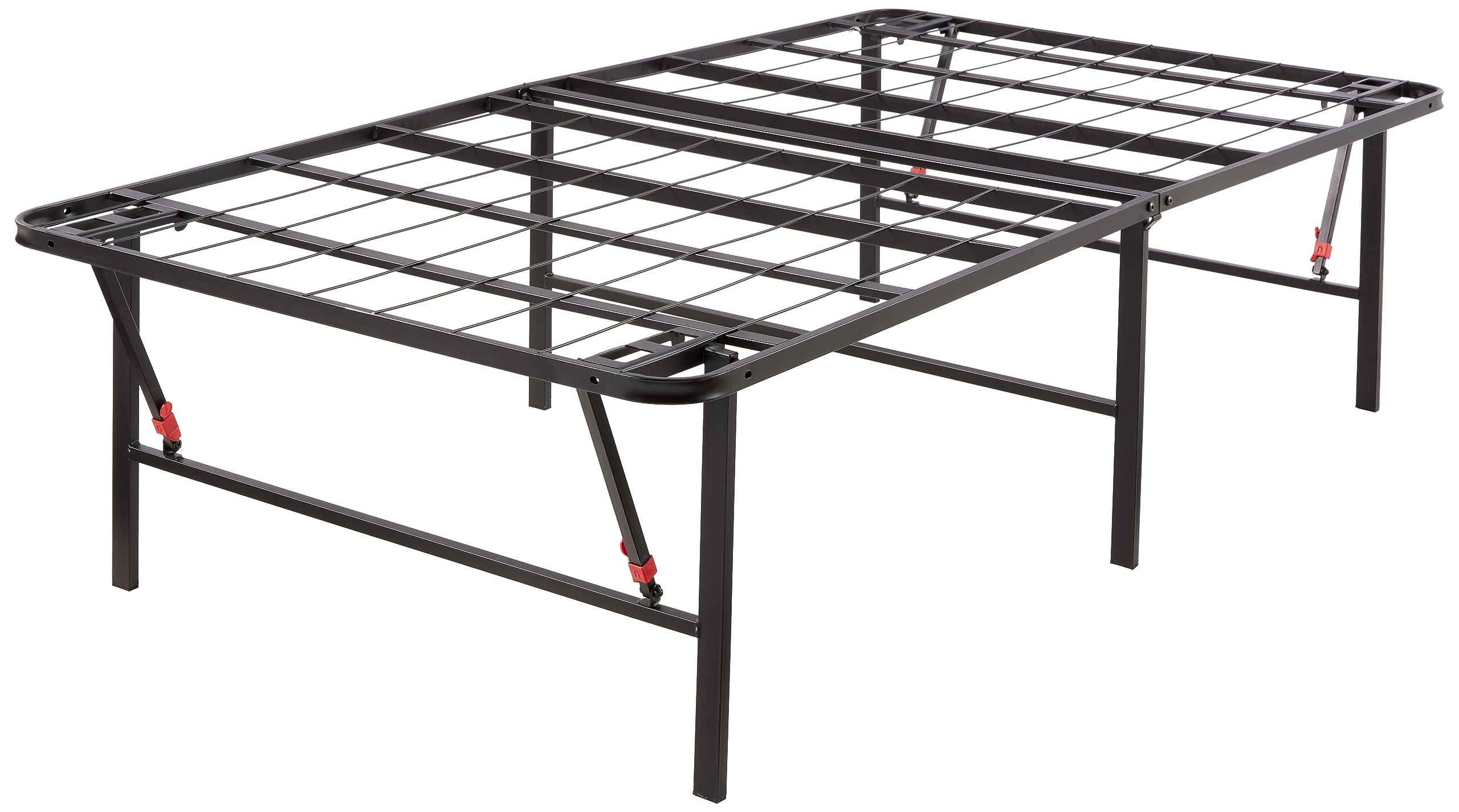 Amazon Basics Foldable Metal Platform Bed Frame with Tool Free Setup, 18 Inches High, Sturdy Steel Frame, No Box Spring Needed, 