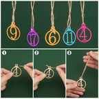 Nbeads 100 Pcs Number Wooden Calendar For Christmas, 1-25 Christmas Countdown Advent Calendar, Wooden Number Pendants For Christ