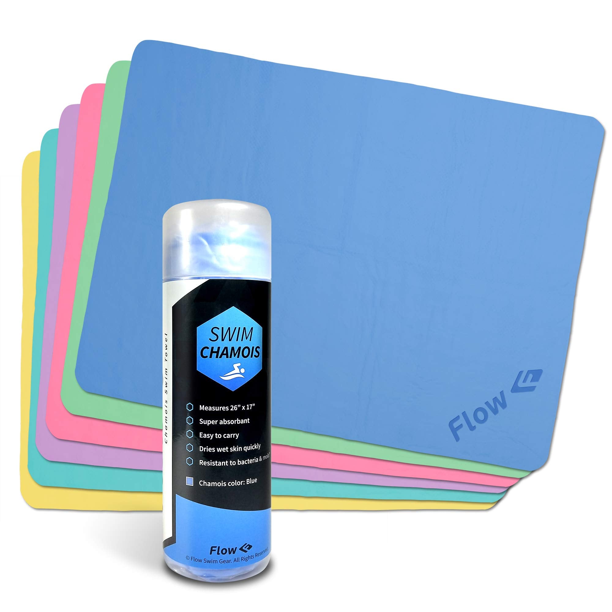 Flow Swim Chamois Towel - 26 x 17 (Blue)