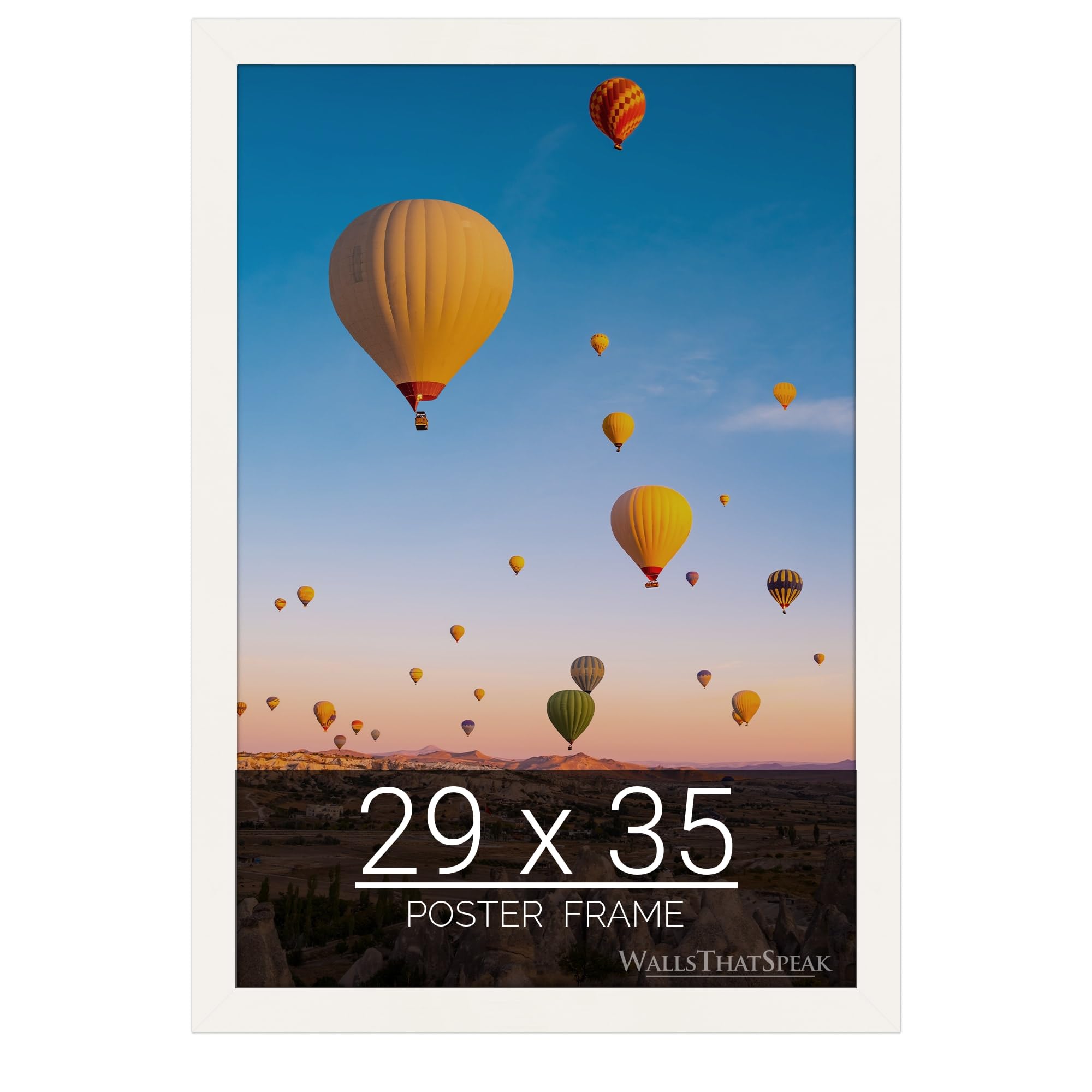 wallsthatspeak 29x35 white Picture Frame for Puzzles Posters Photos or Artwork