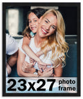 23x27 Frame Black Picture Frame - Complete Modern Photo Frame Includes UV Acrylic Shatter Guard Front, Acid Free Foam Backing Bo
