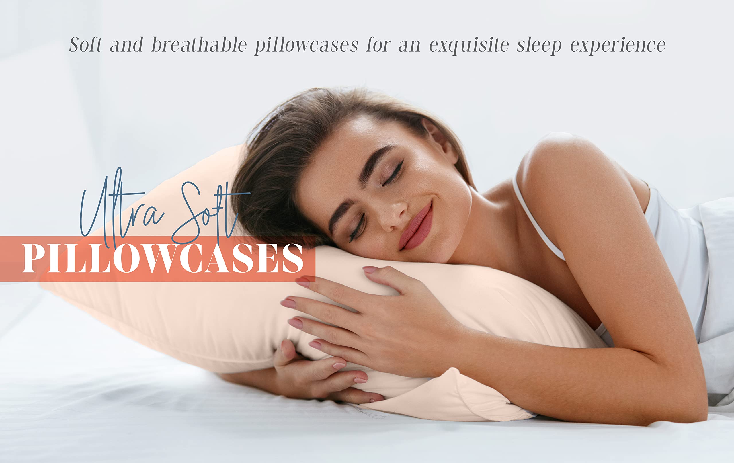 Elegant Comfort 4-Pack Solid Pillowcases 1500 Thread Count Egyptian Quality - Easy Care, Smooth Weave, Wrinkle And Stain Resistant, Easy Slip-On, 4-Piece Set, King Pillowcase, Pink
