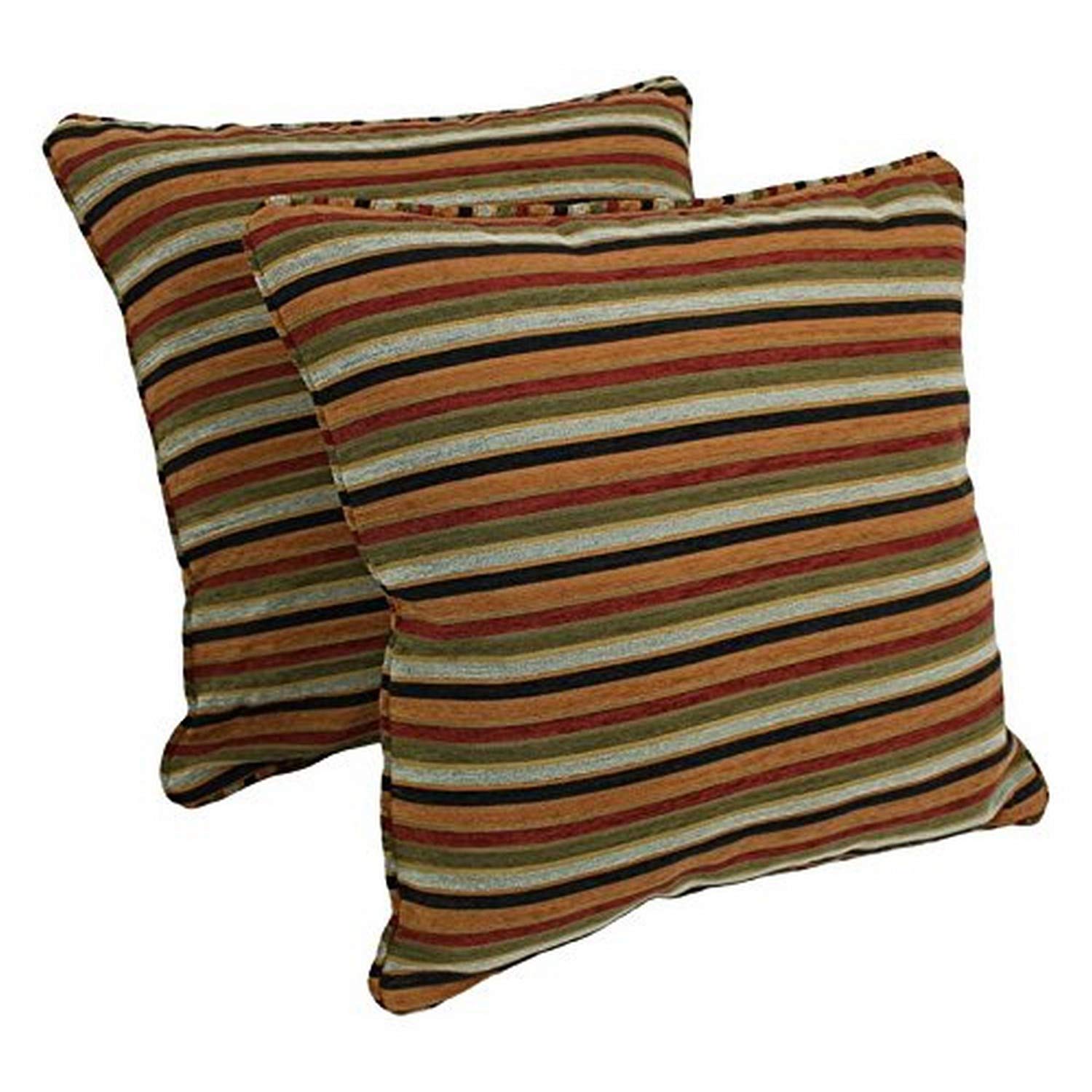 Blazing Needles Corded Jacquard Chenille Floor Pillows (Set of 2), 25", Cadillac