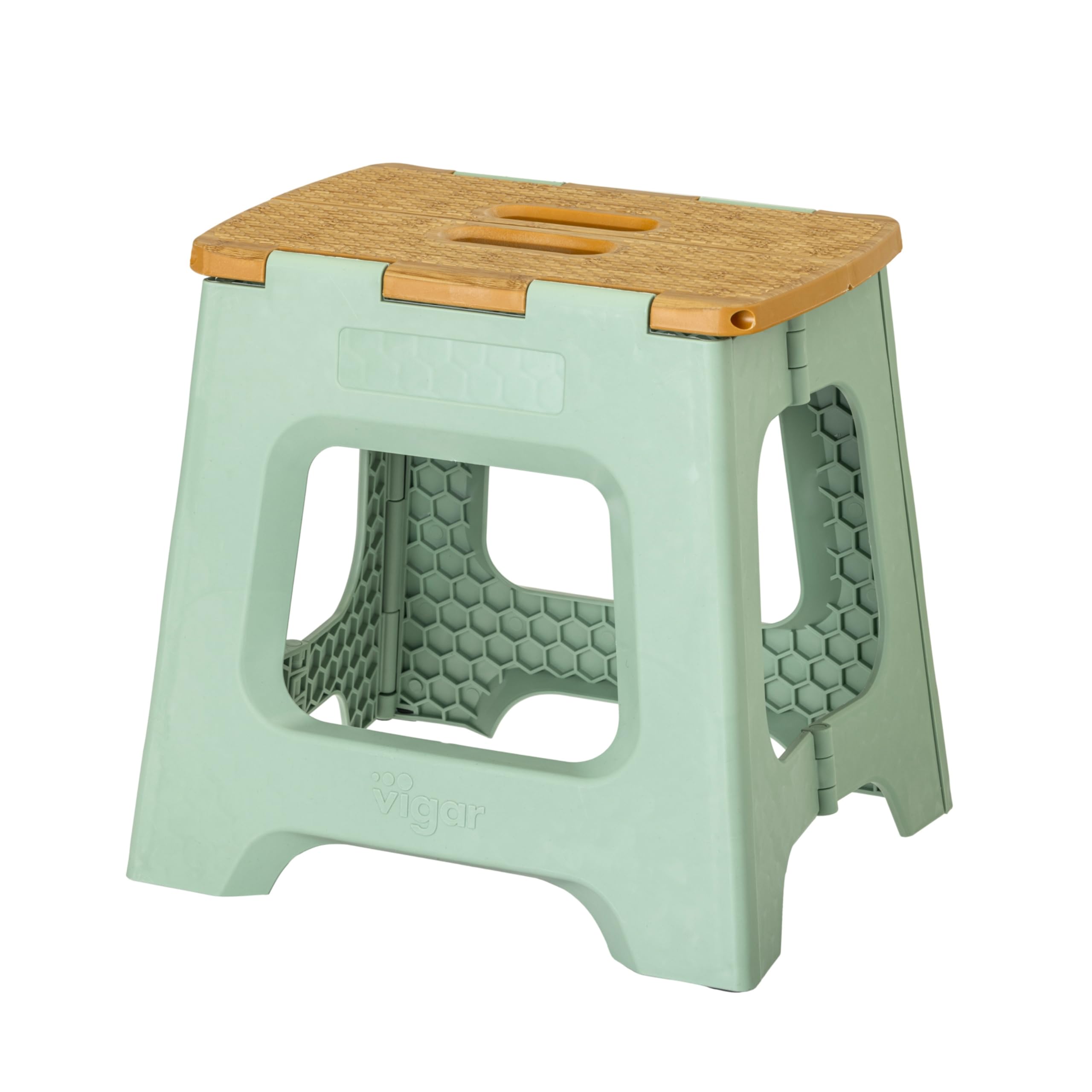 Vigar Compact Step Stool Foldable, 12-1/2-inch Step Stools for Adults up to 330 Pound, Lightweight Stool, Non-Slip Folding Step 