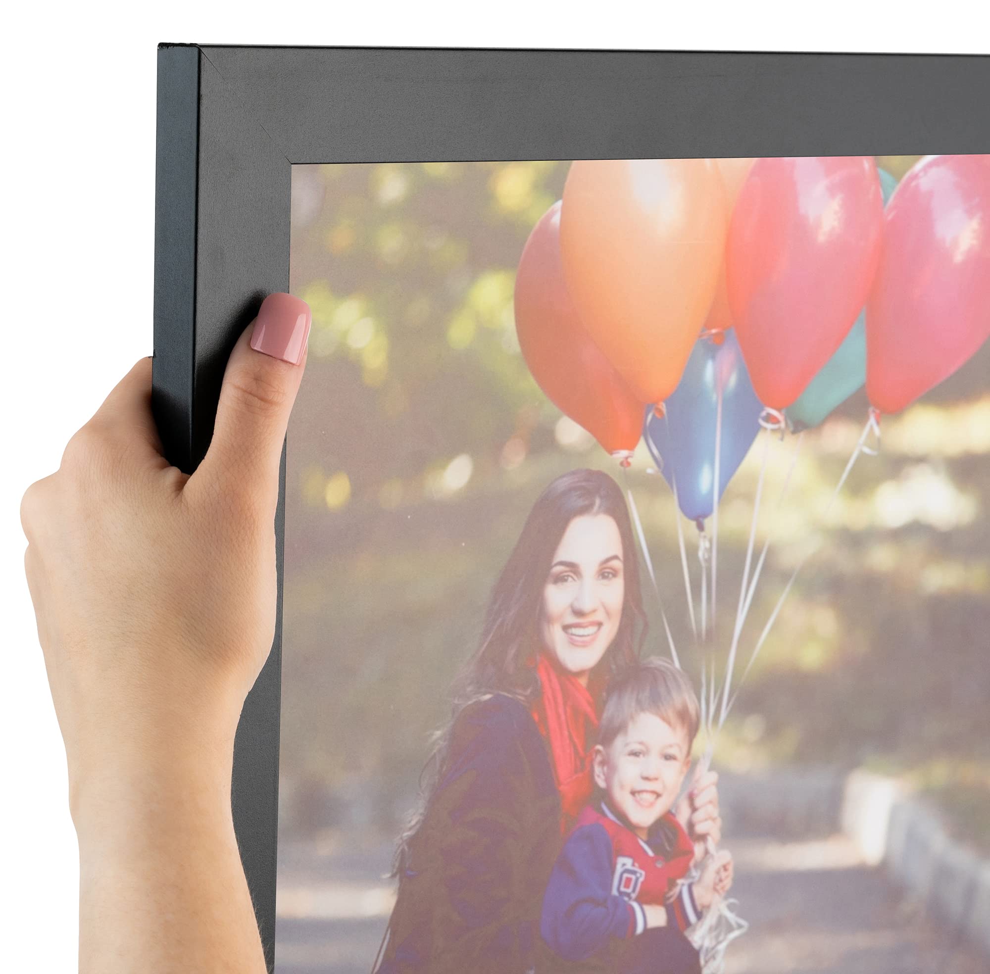 ArtToFrames 9x34 inch Black Picture Frame, 2WOMFRBW72079-9x34